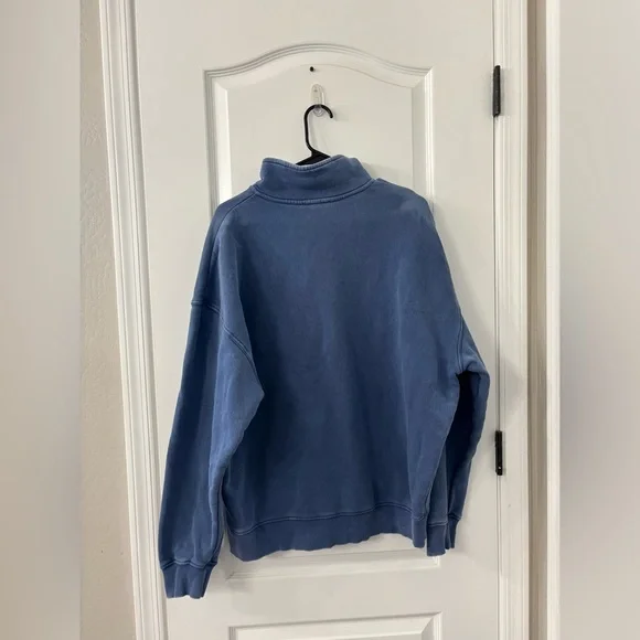 Zara Light Blue Ribbed Collar Pullover - Picture 5 of 9